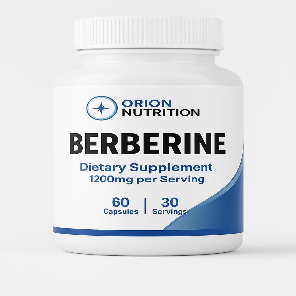 Orion Nutrition Berberine HCl 1200mg, 60 Vegetarian Capsules - Gluten Free & Non-GMO