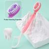 noclerv 5 in 1 Mini Travel Toothbrush, 5 in 1 Portable Individually Wrapped Toothbrushes with Toothpaste, Disposable Multi-Functional Oral Care Set Tool 4 Flavors for Travel Gathering Use (Peach*26) view 4