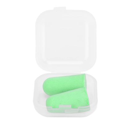 2Pcs Earplugs Sponge Sound Insulation Noise Prevention Household Sound Insulation Earplugs (Green)