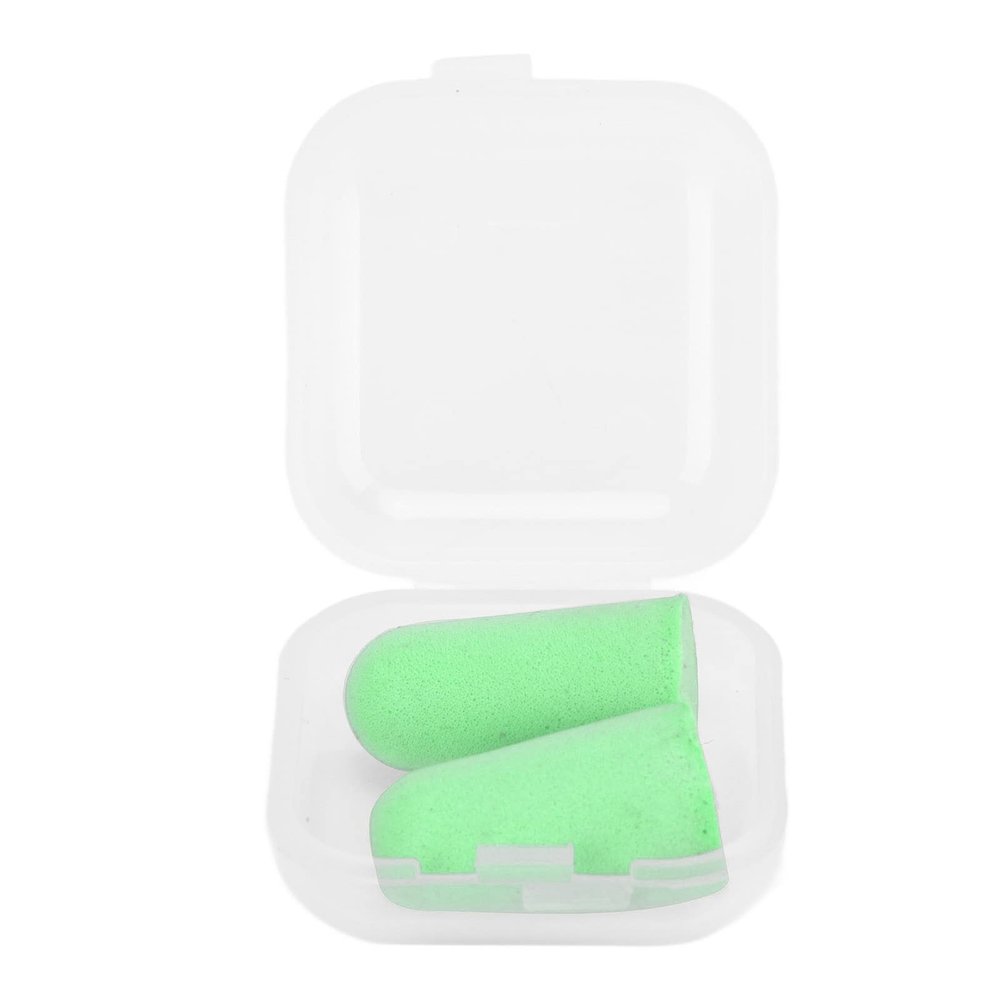2Pcs Earplugs Sponge Sound Insulation Noise Prevention Household Sound Insulation Earplugs (Green)