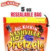 ASS KICKIN' Spicy Pickle Pretzels, Seasoned Pretzel Twists, 5 oz Resealable Pack (5oz, Nashville Hot) view 2