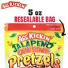 ASS KICKIN' Spicy Pickle Pretzels, Seasoned Pretzel Twists, 5 oz Resealable Pack (5oz, Jalapeno-Cheddar) view 2