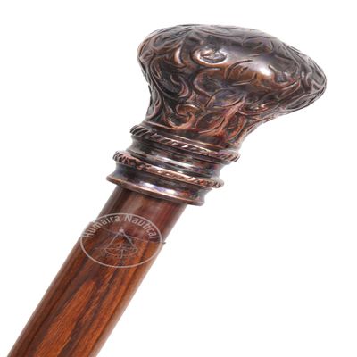 Star Nautical Black Knob Head Walking Stick - 36" Telescope Fold able Vintage Designer Premium Brass Handle - Luxury Royal Victorian Designer Walking Cane Ideal Gift for Men/Senior/Women