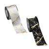 FONDOTIN 2rolls Gold Foil Woven Ribbon for Gift Packaging and Floral Bouquets Wide Yards Each for DIY Crafts and Festival Decorations view 1