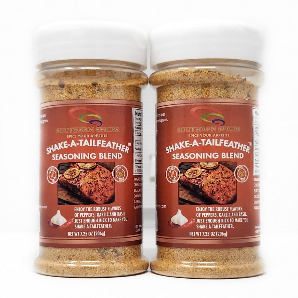 2 Pack of Southern Spices - Spice your Appetite (7.25oz, So Good It Will Make You Shake A Tail Feather)
