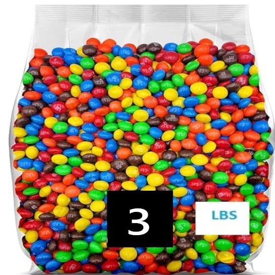 M&M Milk Chocolate Candy - 3lb Bulk Milk Chocolate M&M Candy
