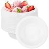 100-Pack White Disposable Plastic Bowls, 6 Inch, Great for Ice Cream, Salad, and Party Desserts view 1