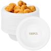 100-Pack White Disposable Plastic Bowls, 6 Inch, Great for Ice Cream, Salad, and Party Desserts view 2