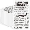 100 Pcs Bathroom Rules Paper Napkins Disposable Hand Towels for Bathroom 3 Ply Decorative Etiquette Guest Napkins for Powder Room Wedding Birthday Holiday Anniversary, Black White view 1