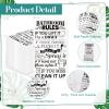 100 Pcs Bathroom Rules Paper Napkins Disposable Hand Towels for Bathroom 3 Ply Decorative Etiquette Guest Napkins for Powder Room Wedding Birthday Holiday Anniversary, Black White view 3