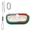 for MOONDROP Pill Case Cover with Cleaner Kit,Soft Skin Silicone Case Cover with Keychain and Lanyard,Full Protective Case for Men and Women-Green view 1