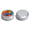 Colorful Smiley Face Pill Box Round Portable Small Pill Case Waterproof Travel Pill Box Organizer for Pocket Purse and Daily Convenience view 3