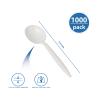 1000 Pack Apsic Plastic Soup Spoons, 5.5" Disposable Solid Spoons Silverware Set, Bulk Utensils Cutlery for Christmas Party, Weddings, Take-out Fast Food, Kitchen Restaurants Supply - White view 3