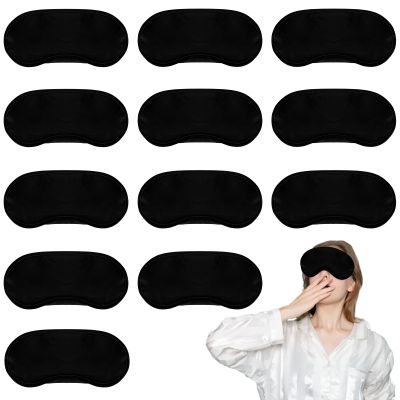 12 Pcs Blind Fold for Game Sleep Eye Masks Set, Black Blindfolds Mask Games Eye Cover with Adjustable Elastic Strap Blind Folds for Game, Travel Sleeping