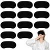 12 Pcs Blind Fold for Game Sleep Eye Masks Set, Black Blindfolds Mask Games Eye Cover with Adjustable Elastic Strap Blind Folds for Game, Travel Sleeping view 1
