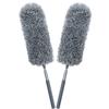 2 Pack Mini Microfiber Feather Duster for Cleaning, with Extendable Pole, Hand Washable Dusters, Cleaning Tools for Office, Car, Window, Furniture view 1