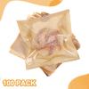 100 Pcs Cookie Bags with Seal, Heat-Sealable Bakery Bags with Window for Egg Sandwich, Donut, Cookie Packaging, Cookies Gifts Givinge with 120 Pcs Sealing Sticker view 3