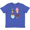inktastic Ice Cream with Patterns Youth T-Shirt Youth Small (6-8) Vintage Royal Blue 45501 view 1