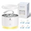 Portable Ultrasonic Cleaner, 56kHz Ultrasonic Retainer Cleaner, Upgraded Lighted Retainer Cleaner Machine for Retainers, Dentures, Braces, Aligner, Mini Travel Design, Jewelry for Home (White) view 1