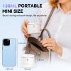 Portable Ultrasonic Cleaner, 56kHz Ultrasonic Retainer Cleaner, Upgraded Lighted Retainer Cleaner Machine for Retainers, Dentures, Braces, Aligner, Mini Travel Design, Jewelry for Home (White) view 2