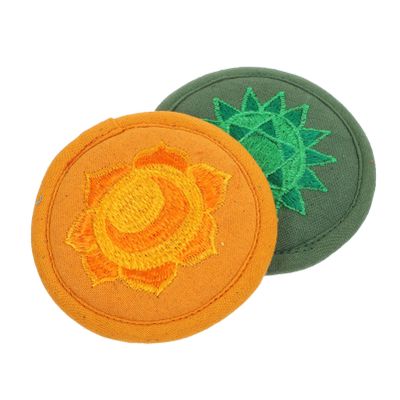 LIGIGWASH 2Pcs Embroidered Sound Bowl Mats Religious Themed Cushions for Meditation Durable Portable Ritual Accessories