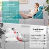Longering Orthopedic Bed Wedge Pillow Set for Sleeping 4 PCS - Adjustable Triangle Pillow for Neck Leg Support with Washable Cover - 35D Foam Wedge Pillow Post Surgery for GERD & Snoring (White Blue) view 3