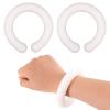 2pcs Wrist Cooling Tubes, 3.74in Diameter Reusable ICY Wrist Pack Cooling Bracelet Wearable Wristband Ring for Hot Weather Summer Outdoor Indoor Heat Dissipation(White) view 1