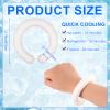 2pcs Wrist Cooling Tubes, 3.74in Diameter Reusable ICY Wrist Pack Cooling Bracelet Wearable Wristband Ring for Hot Weather Summer Outdoor Indoor Heat Dissipation(White) view 2