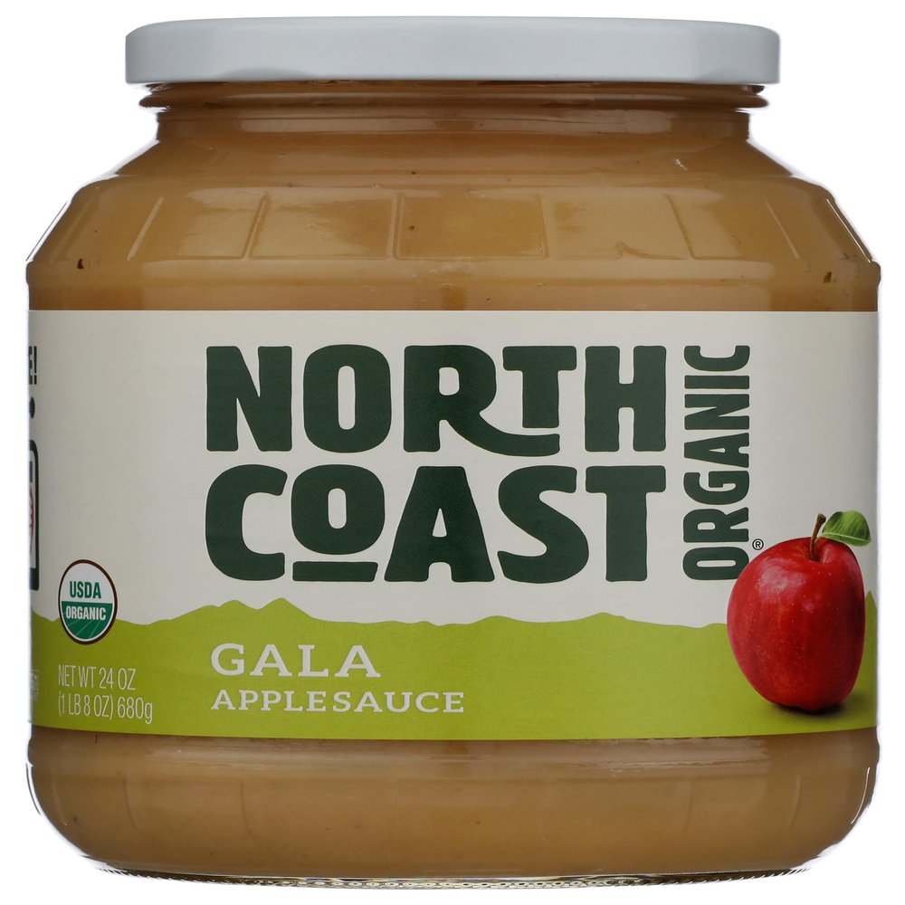North Coast Organic Gala Apple Sauce, Non GMO, No Added Sugar, 24 Ounces (Pack Of 6)