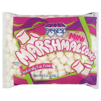Paskesz Mini Marshmallows, Naturally Fat Free, Kosher, 8 Ounces (Pack Of 12)