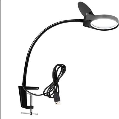 Magnifying Glass,Lamp 3X 10X Desk Clip-on Lamp Lighted Illuminated Optical for Inspection Beauty Dentistry 8X15X Flexible Gooseneck Arm Marriage