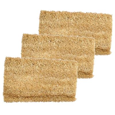Cabilock 3pcs Natural Loofah Sponges for Dish Washing Cleaning Tool for Kitchen Scrubbing Soft and Absorbent and