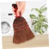 HOUDERCO Palm Fiber Mini Desk Cleaning Broom Bamboo Handle Compact Household Dust Remover for Home Office and Car view 3