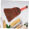 HOUDERCO Palm Fiber Mini Desk Cleaning Broom Bamboo Handle Compact Household Dust Remover for Home Office and Car view 4