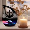 JAGLASH MotorcycleMemorial Urns for Adult Male - Large Funeral Urns for Human Ashes Adult Female - Cross Drop Cremation Urn for Mom & Dad - Burial Urn for Ashes for Women - 10 Inch view 3