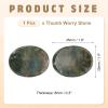 PATIKIL Thumb Worry Stone for Anxiety, Natural Oval Crystal Stone, Polished Gemstone Hand Carved Pocket Rock Anxiety Crystals for Women Stress Gifts Meditation, Gray Green view 2
