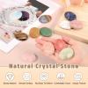 PATIKIL Thumb Worry Stone for Anxiety, Natural Oval Crystal Stone, Polished Gemstone Hand Carved Pocket Rock Anxiety Crystals for Women Stress Gifts Meditation, Gray Green view 3