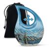 JAGLASH Mountains Ashes Urns Human Remains Adult Women & Men - Blue Memorial Funeral Urns for Adult Ashes Dad & Mom - 10 Inch Large Burial Human Urn view 1