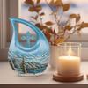 JAGLASH Mountains Ashes Urns Human Remains Adult Women & Men - Blue Memorial Funeral Urns for Adult Ashes Dad & Mom - 10 Inch Large Burial Human Urn view 3