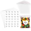 AIOMOB 100 Set Heart Shape His Her Our Favorite Stickers Candy Bags Wedding Favor Stickers 4x6 Inches Self Sealing Cellophane Bags for Wedding Favor Labels Guest Welcome Bag Stuffers Bulk view 1