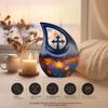 JAGLASH Flowers Funeral Urns for Human Ashes Adult Female - Large Blue Memorial Urns for Adult Male - Yellow Flower Cremation Urn - Burial Urn for Ashes for Women - 10 Inch (Cross Drop) view 4