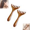 Meridian Comb,Six-Claw Meridian Massage Comb,Fivetouch Therapy Combs,Wooden Acupoint Massage,Portable Versatile Scraping Massage Tool,for Scalp, Face, Neck & Shoulder, (#A) view 1