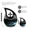 JAGLASH Wolf Large Human Cremation Urns for Women - Funeral Urns for Ashes Adult Female Mom - 10 Inch view 2