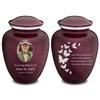 Geturns Embrace Adult Personalized Butterfly Cremation Urns for Human Ashes I Large Picture Cherry Purple Funeral Urn for Adult Men and Women with Double Side Engraving I 200 lbs view 1