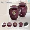 Geturns Embrace Adult Personalized Butterfly Cremation Urns for Human Ashes I Large Picture Cherry Purple Funeral Urn for Adult Men and Women with Double Side Engraving I 200 lbs view 2