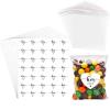 AIOMOB 100 Set Heart Shape His Her Favorite Stickers Candy Bags Wedding Favor Stickers 4x6 Inches Self Sealing Cellophane Bags for Wedding Favor Labels Guest Welcome Bag Stuffers Bulk view 1
