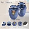 Geturns Embrace Adult Personalized Butterfly Cremation Urns for Human Ashes I Large Picture Charcoal Funeral Urn for Adult Men and Women with Double Side Engraving I 200 lbs view 2