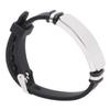 Ipetboom Silicone Bracelet Stainless Steel Curved Card Adjustable Wrist Strap for Men and Women for Sports and Outdoor Activities Sturdy and Stylish Design view 1