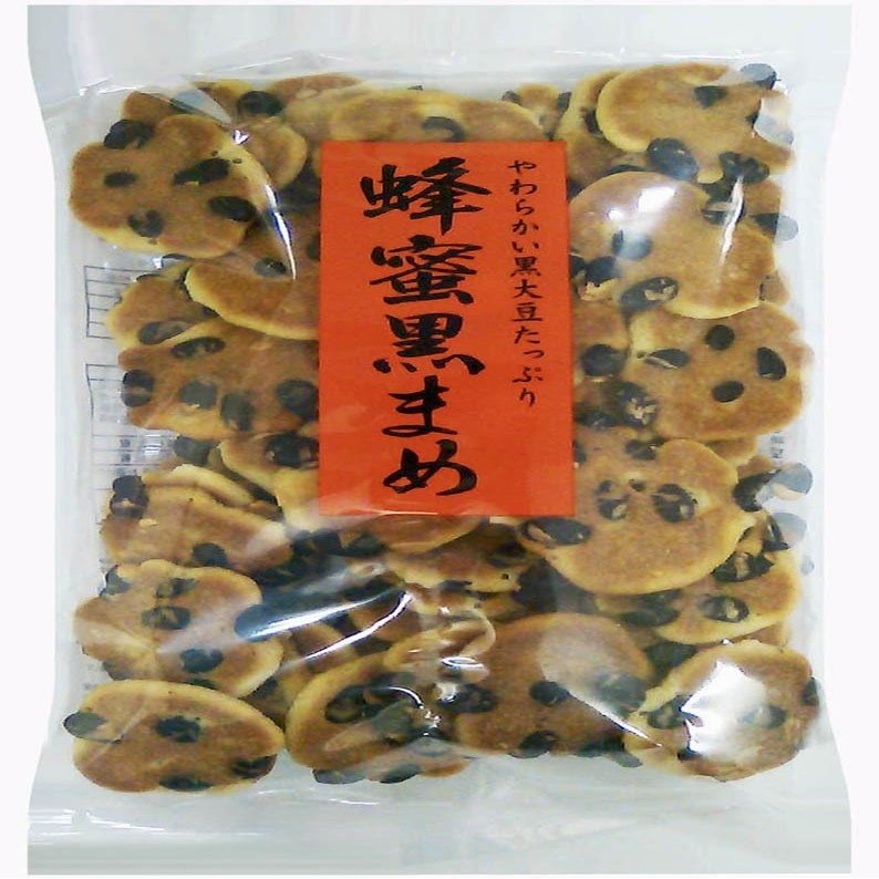 Matsuzaki Hachimitsu Kuromame Senbei Snack 130g (Pack of 4), Japanese Sweets Wagashi Honey Black Bean Crackers Souvenirs from Matsue City, Shimane Prefecture, MADE IN JAPAN, Limited Stock
