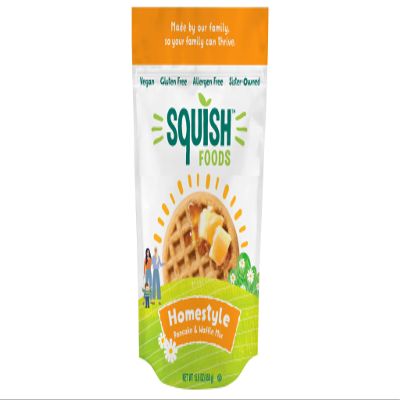 Squish Foods Homestyle Waffle & Pancake Mix - Gluten Free, Vegan, & Kosher - Just Add Oil & Water!